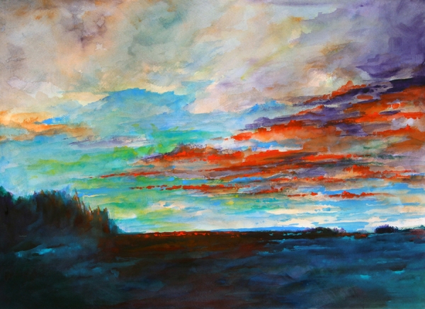 Orange Glow by Calvin deRuyter
