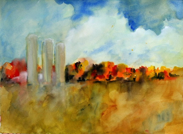 Three Silos by Calvin deRuyter
