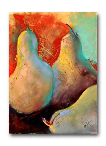 Click here to view Three Pears Transformed by Calvin deRuyter