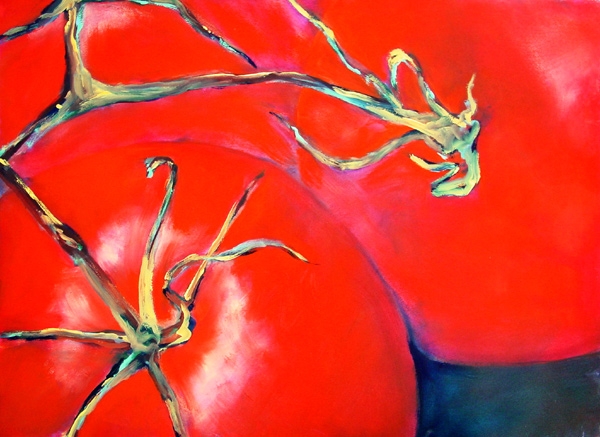 Tomatoes On Vine #1 by Calvin deRuyter