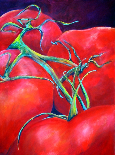 Tomatoes on Vine #3 by Calvin deRuyter