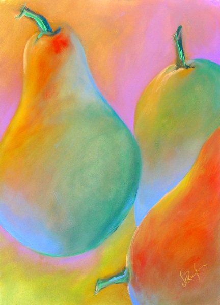 A Trio of Pears by Calvin deRuyter