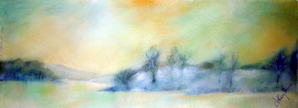 Winter Over Lake Christina by Calvin deRuyter