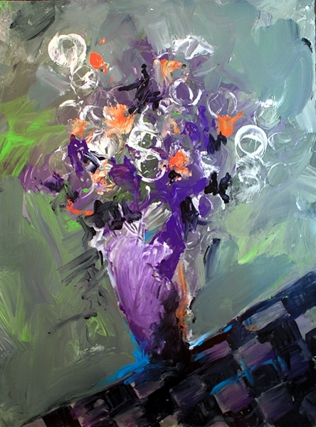 Purple Vase by Calvin deRuyter
