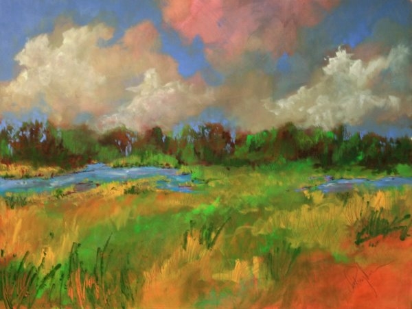 Marsh On A Bright Summer Day by Calvin deRuyter