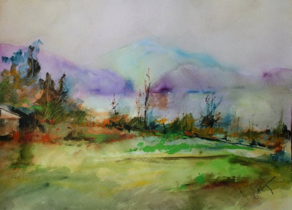 In the Shadow of the Mountains by Calvin deRuyter