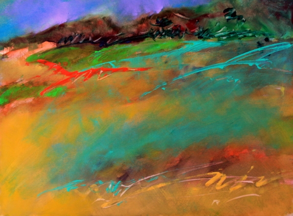 Pasture in Mint and Gold by Calvin deRuyter