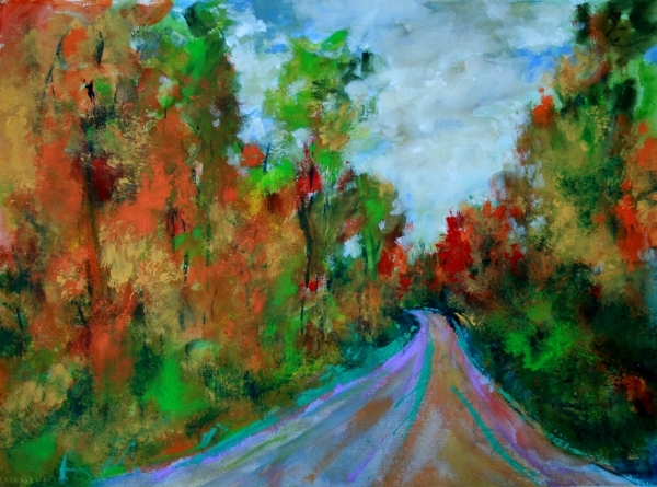 Fall Lane by Calvin deRuyter