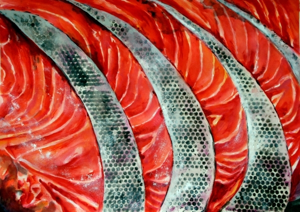 Salmon Steak by Calvin deRuyter