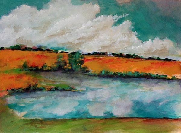 Reflective Pond by Calvin deRuyter