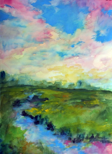 Marsh Sunrise by Calvin deRuyter